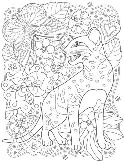 Кошка с бабочкой