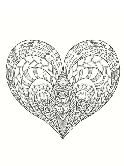 Сердечко с мелким рисунком