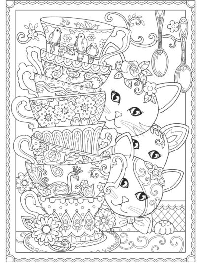 Кошки с посудой