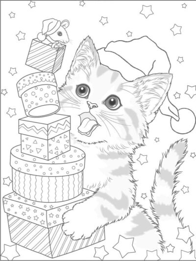 Кот и мышка с подарками