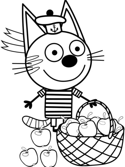 Коржик с яблоками