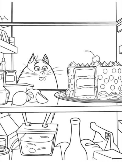 Кошка Хлоя с тортом